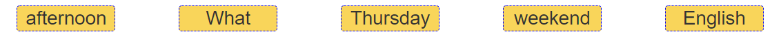 Unit 3. What day is it today? trang 12 Sách bài tập (SBT) Tiếng Anh 4 mới 5 1