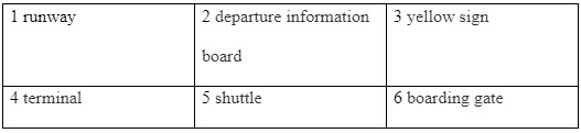Vocabulary and Listening: Boarding time - Unit 8: I believe i can fly - SBT Tiếng Anh 7 Friends Plus 1 1